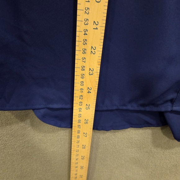 Attention Short Sleeve Button Shirt Top Blouse Women's Size Large Career Casual - Picture 7 of 7